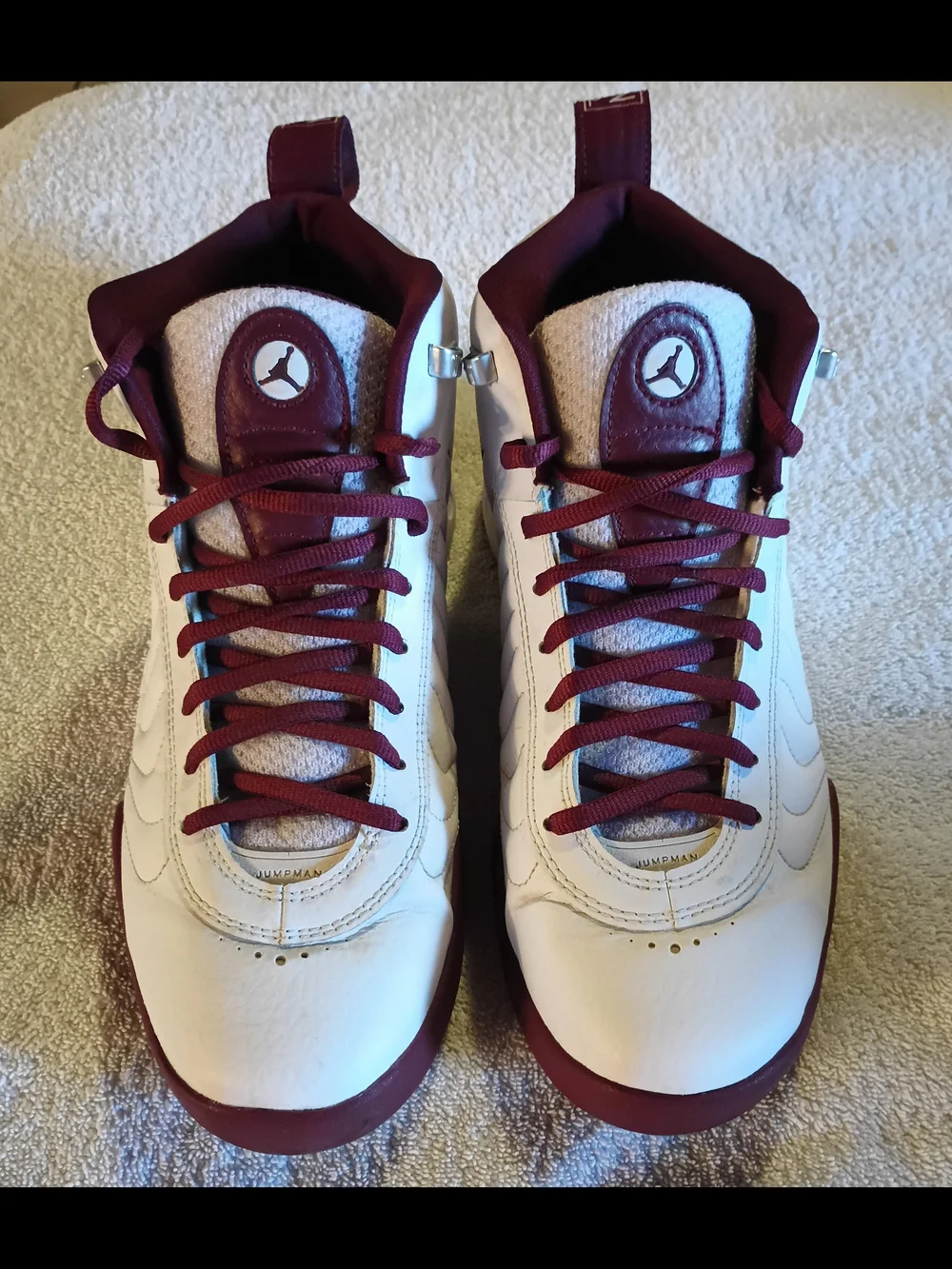 Air Jordan Men’s Basketball Shoes - White/Maroon
